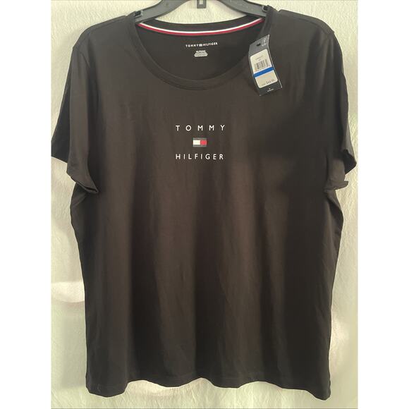 TOMMY HILFIGER Womens Graphic T-Shirt Top Size XL 100% Cotton - Picture 1 of 6